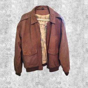 Genuine brown leather jacket